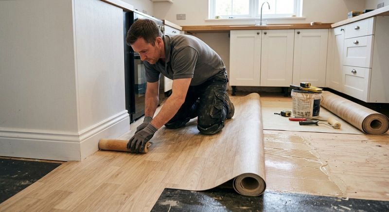 Sheet Linoleum Installation in Andover, MA