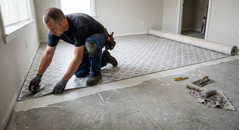 Sheet Linoleum Installation in Boxford, MA